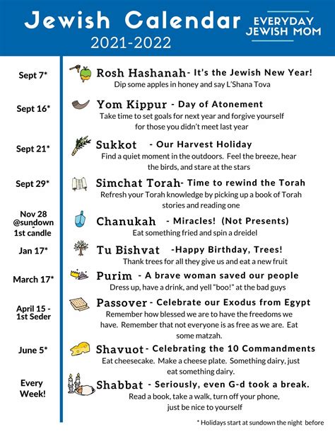 Printable Calendar With Jewish Holidays